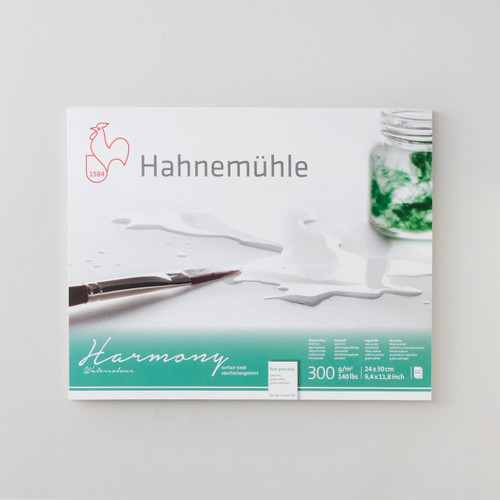  Hahnemuhle Harmony Watercolour Block Hot Pressed 12 Sheets 24 x 30cm 