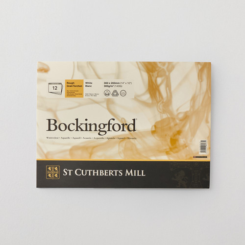 Bockingford Watercolour Glued Pad 300gsm ROUGH 12 Sheets 14 x 10 Inches
