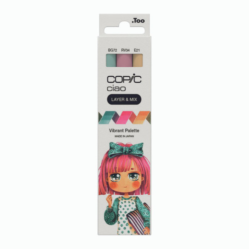  Copic Ciao Layer & Mix Markers Vibrant Palette Set of 3 