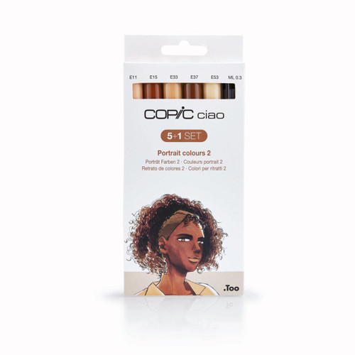  Copic Ciao Markers Portrait Colours 2 Set of 6 
