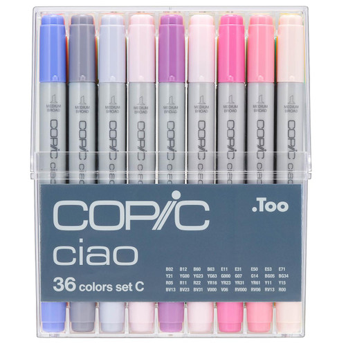  Copic Ciao Markers Set C Assorted Colours Set of 36 