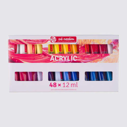  Talens Art Creation Acrylic Colour 12ml Assorted Colours Set of 48 