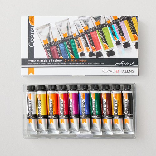  Cobra Artist Watermixable Oil Value Pack 40ml Assorted Colours Set of 10 