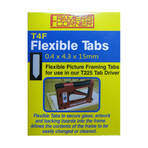  Charnwood Flexible Tabs for Picture Frame Assembly Tab Gun Pack of 2500 