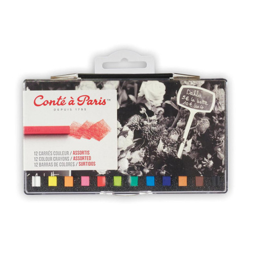  Conte a Paris Colour Carre Crayons Assorted Colours Set of 12 