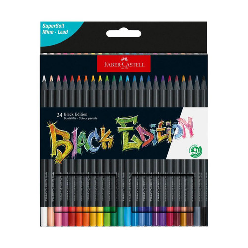  Faber-Castell Black Edition Colour Pencils Assorted Colours Set of 24 