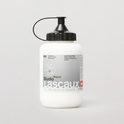  Lascaux Studio Acrylic 500ml Titanium White 