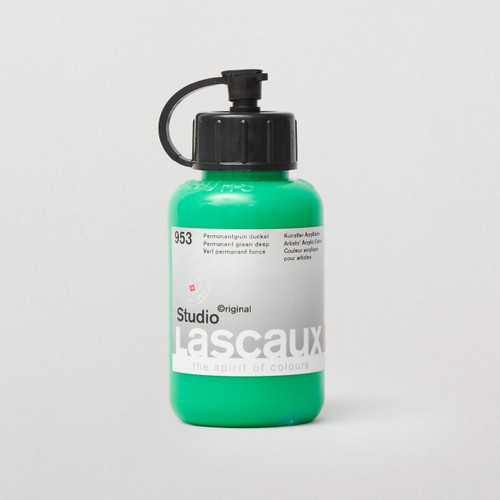  Lascaux Studio Acrylic 85ml Permanent Green Deep 