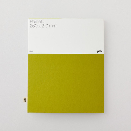  Pith Pomelo Blank Notebook 130gsm 156 Pages 260 x 210mm Chartreuse 