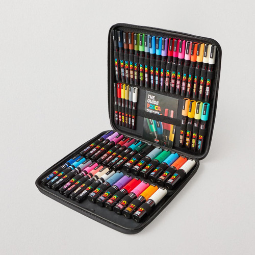 Posca Marker Case Assorted Colours Set of 54 Cass Art Exclusive 