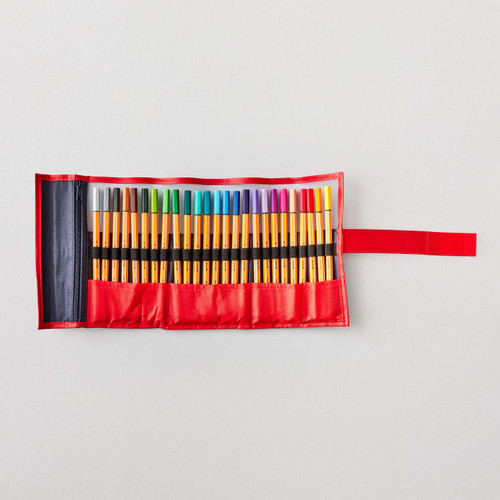 Stabilo Point 88 Fineliners in Roll Assorted Colours Set of 25 