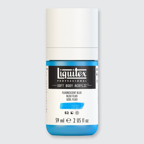 Liquitex Soft Body Acrylic 59ml Fluorescent Blue