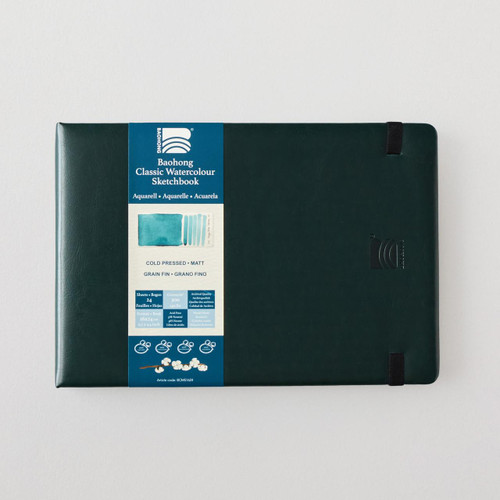  Baohong Classic Watercolour Sketchbook 300gsm Cold Pressed (NOT) 24 Sheets 160 x 240mm 