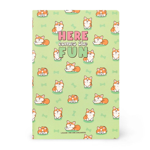  Legami Quaderno Lined Notebook Medium A5 Corgi 