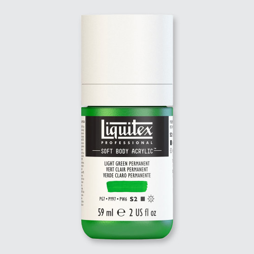 Liquitex Soft Body Acrylic 59ml Light Green Permanent