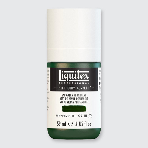  Liquitex Soft Body Acrylic 59ml Sap Green Permanent 