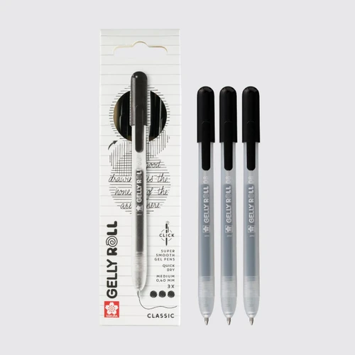  Sakura Gelly Roll Retractable Classic Set of 3 Black 