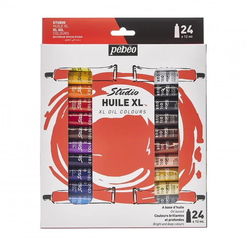  Pebeo XL Studio Fine Oil 12ml Assorted Colours Set of 24 