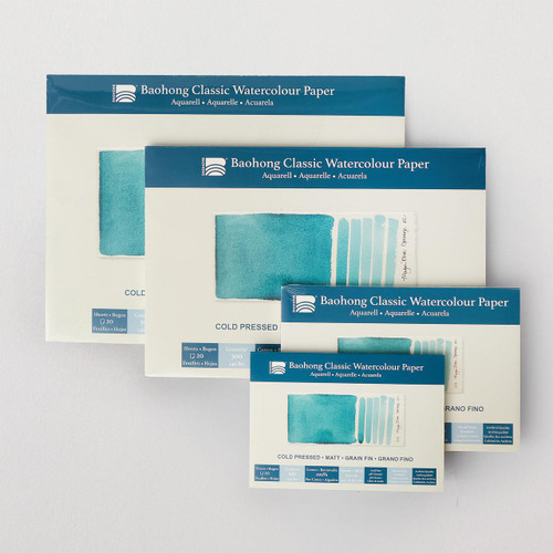 Baohong Classic Watercolour Block Cold Pressed (NOT) Medium 300gsm 20 Sheets 
