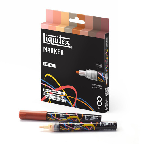  Liquitex Marker 2mm Portrait Set of 8 