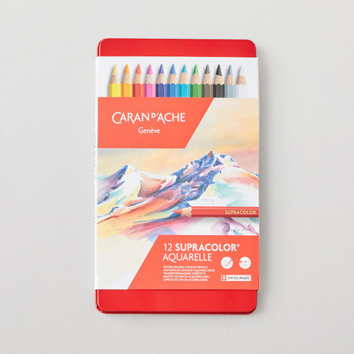  Caran D'ache Supracolor Soft Watersoluble Artists' Pencils Set of 12 