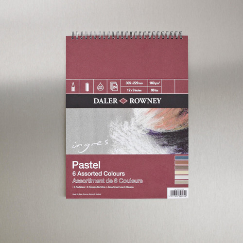 Daler Rowney Ingres Pastel Spiral Pad 160gsm 12 x 9 inches 