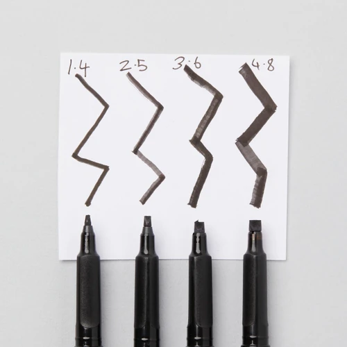  Manuscript Calligraphy Markers Set of 4 Black 
