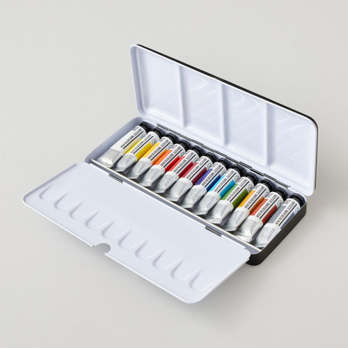  Cass Art Artists' Watercolour Metal Tin 10ml Set of 12 