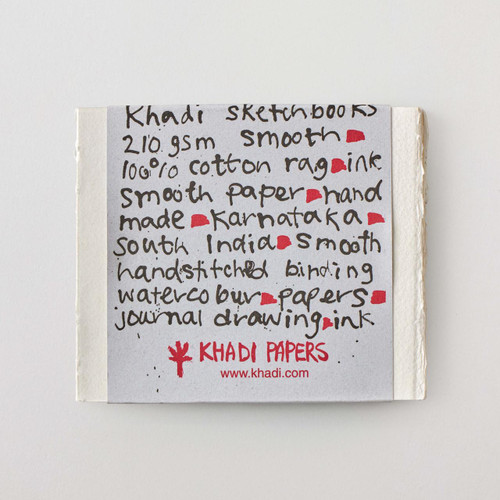  Khadi Handmade Bound Sketchbook 210gsm Smooth 32 Page 13 x 16cm 