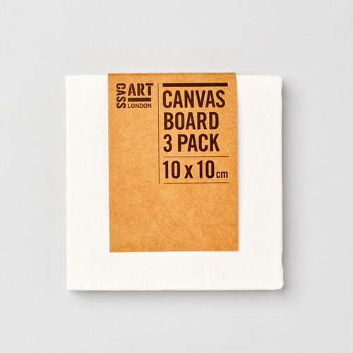 Cass Art Canvas Board Pack of 3 10 x 10cm