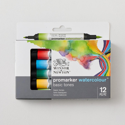  Winsor & Newton Promarker Watercolour Assorted Colours Set of 12 