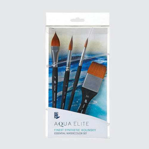  Princeton Aqua Elite Synthetic Essentials Brush Set of 4 