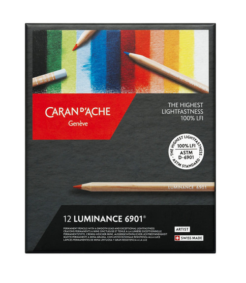  Caran D'ache Luminance 6901 Professional Colour Pencil Set of 12 