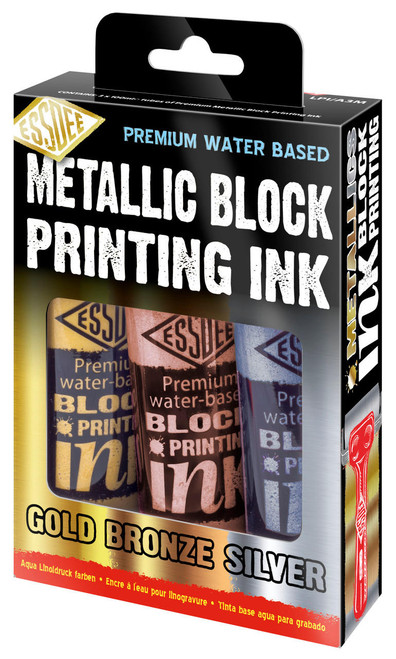 ESSDEE Essdee Premium Block Printing Ink 100ml Metallic Colours Set of 3 