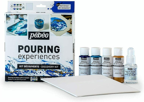  Pebeo Pouring Discovery Set with Silicone Oil 