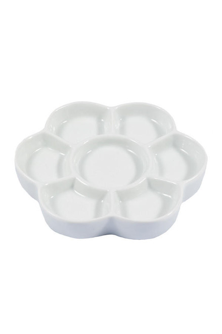  Jakar Porcelain Flower Shaped 6 Well Palette Diameter 6 inches 