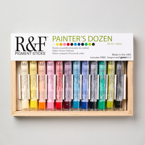  R&F Pigment Stick Painter's Dozen 38ml Assorted Colours Set of 12 
