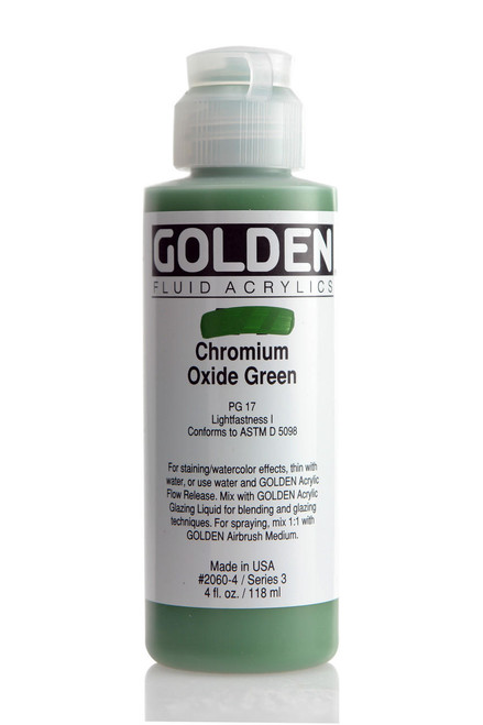  Golden Fluid Acrylic Paint 118ml Chromium Oxide Green 