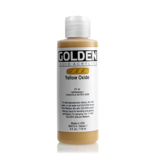 Golden Fluid Acrylic Paint 118ml Yellow Oxide