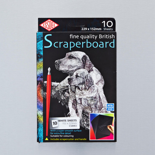 ESSDEE Essdee Scraperboard Painted 10 Sheets  White 