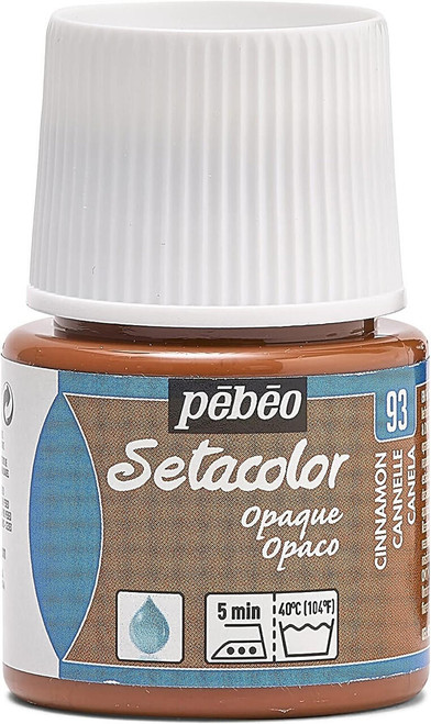  Pebeo Setacolor Fabric Paint Opaque 45ml Cinnamon 93 