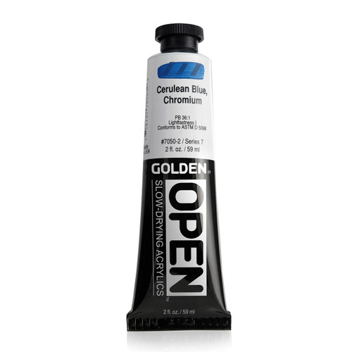  Golden Open Acrylic Paint 59ml Cerulean Blue, Chromium #7050 