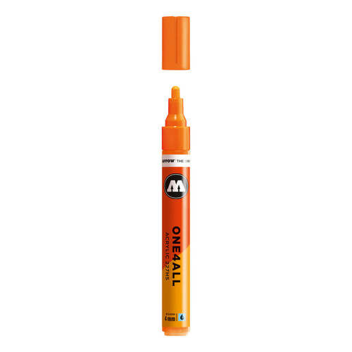  Molotow ONE4ALL Acrylic Marker 4mm 218 - Neon Orange Fluorescent 