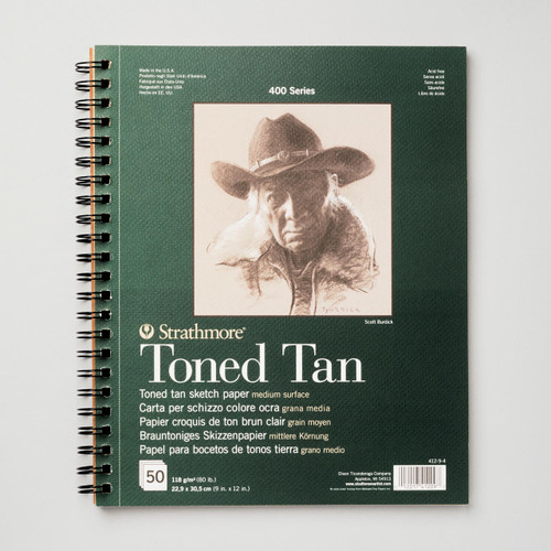  Strathmore Sketchpad 400 Series 118gsm 22.9 x 30.5cm (50 Pages) Toned Tan 