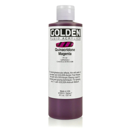  Golden Fluid Acrylic Paint 237ml Quinacridone Magenta 