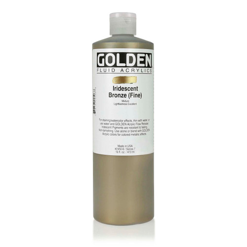  Golden Fluid Acrylic Paint 473ml Iridescent Bronze (Fine) 