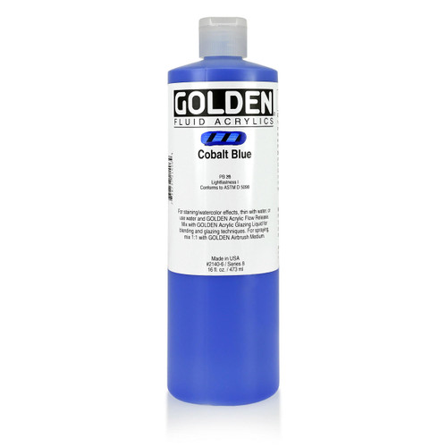  Golden Fluid Acrylic Paint 473ml Cobalt Blue 