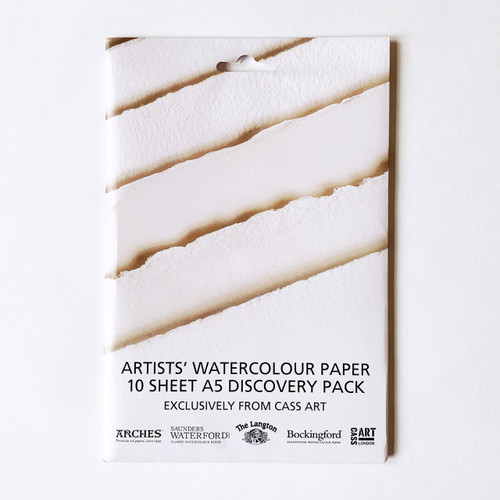 Cass Art Artists' Watercolour Paper Sheets A5 Discovery Pack of 10 