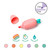  Legami Carrate Team Mini Highlighters Assorted Colours Set of 6 