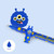  Legami Erasable Pen Monster Blue Ink 